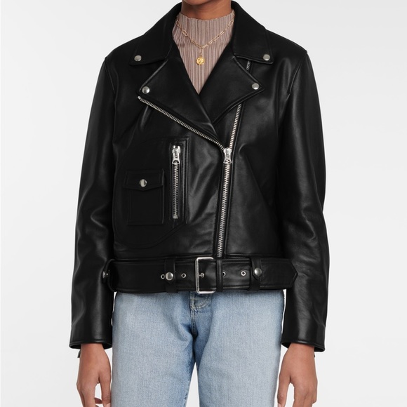 Acne Oversized Leather Jacket - Picture 4 of 7